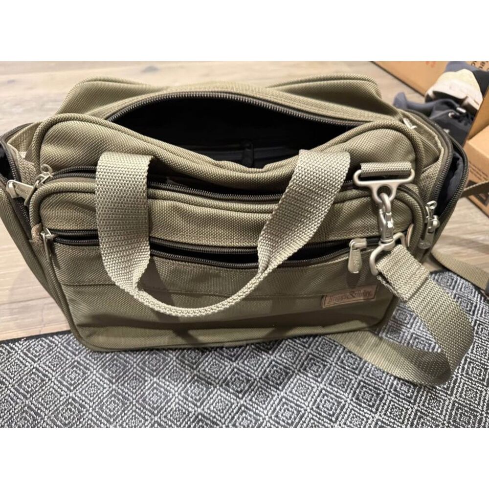 Briggs & Riley Green Duffel Nylon Bag Carry On Shoulder Strap